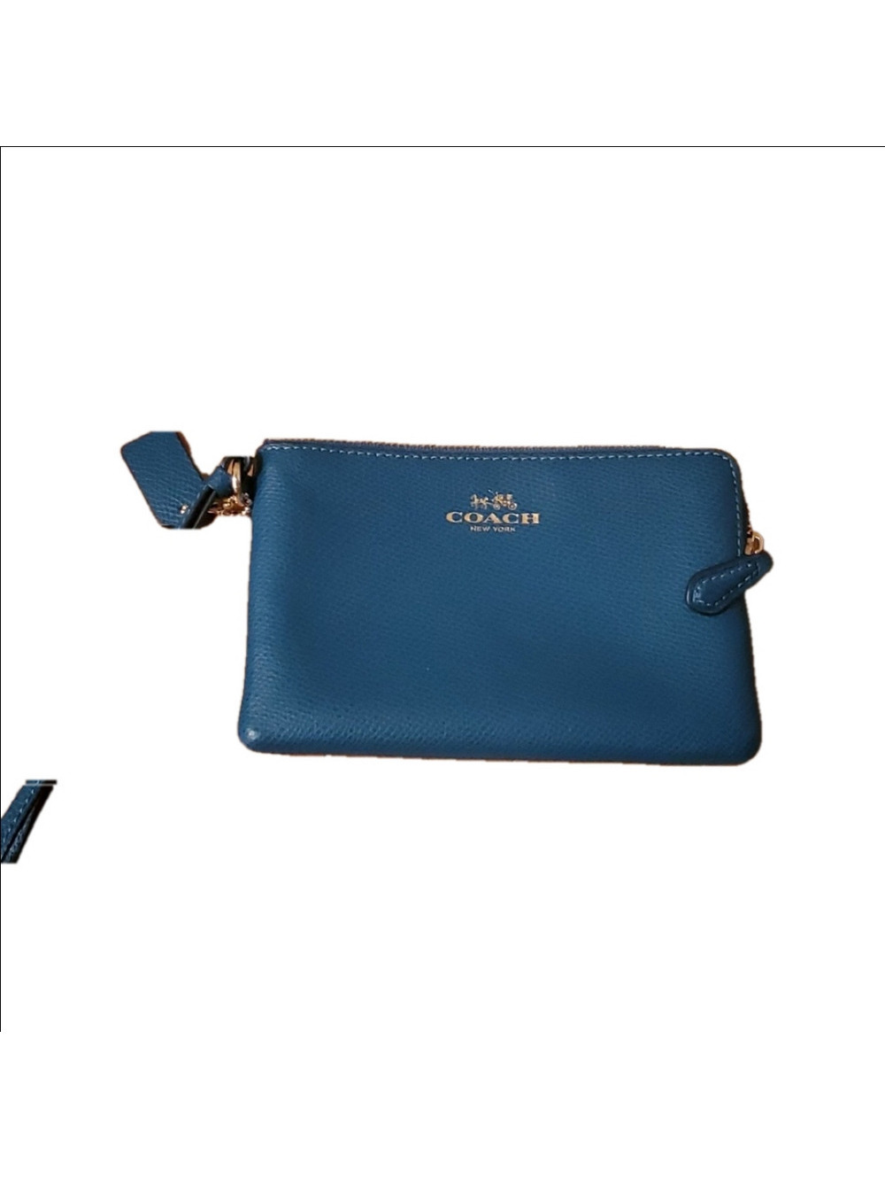 Coach forest  Green Corner Zip Wristlet w1.